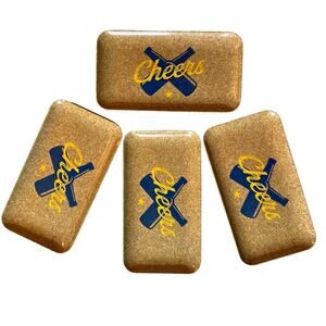 Room Essentials Melamine Single Serve "Cheers" Party Trays Set of 4